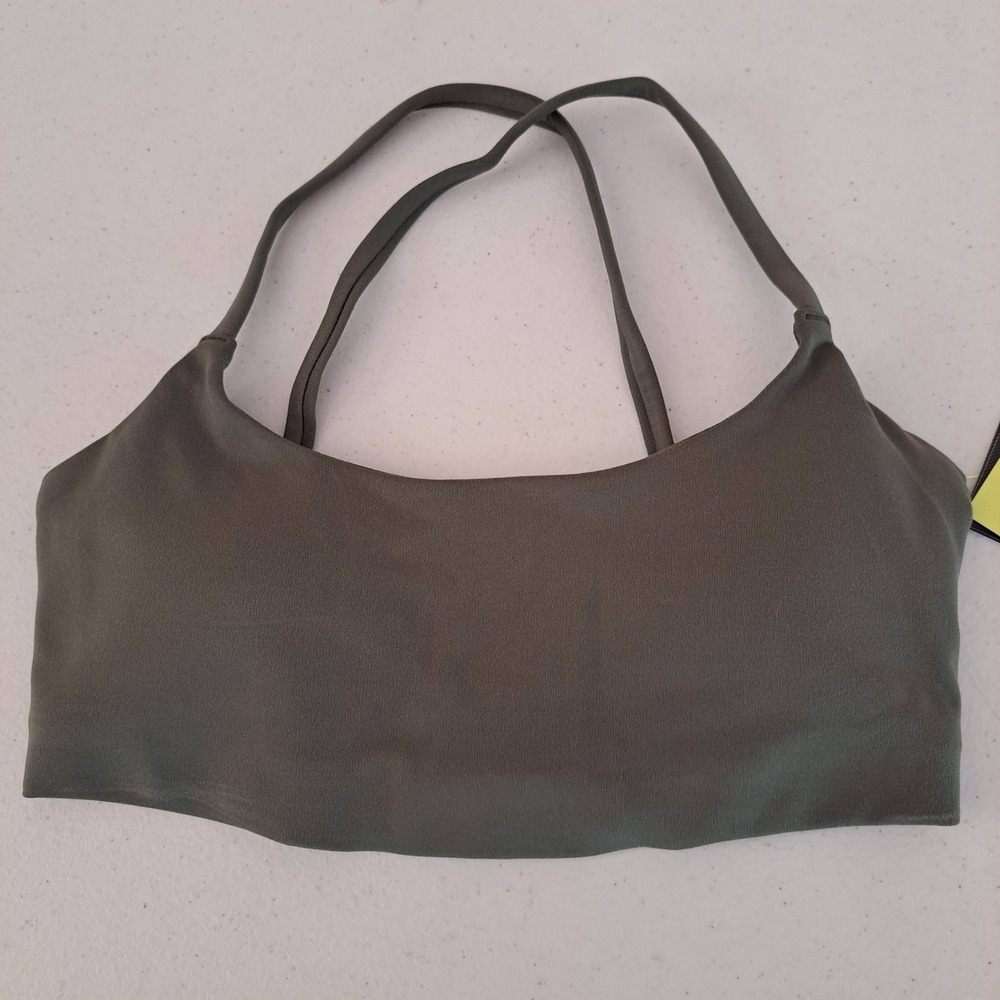All in Motion Sports Bra XS‎ Olive Green New Strappy Cross-Back 1101-160-B46